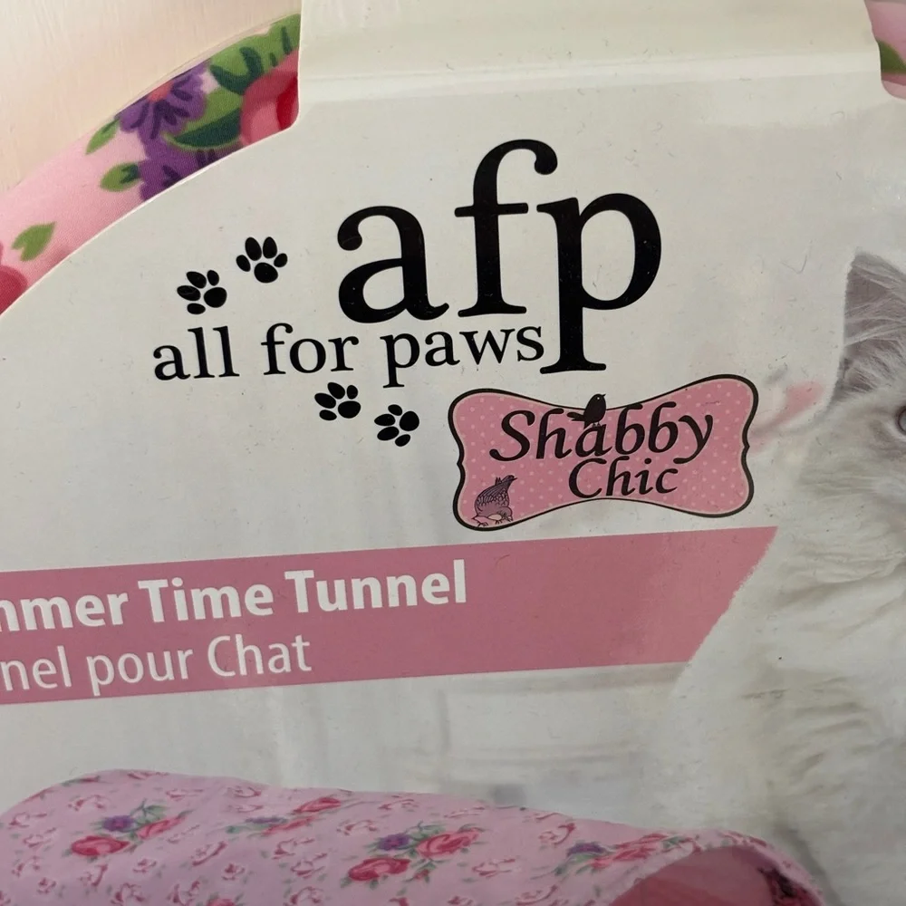 All for Paws Shabby Chic Summer Time Cat Tunnel Pink Floral